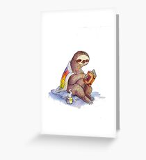 Cozy Sloth Greeting Card