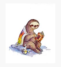 Cozy Sloth Photographic Print
