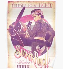 Amber Retro Blumenkrone Poster