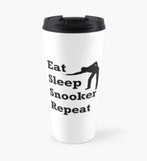 Taza de viaje Comer, dormir, jugar al billar, repetir