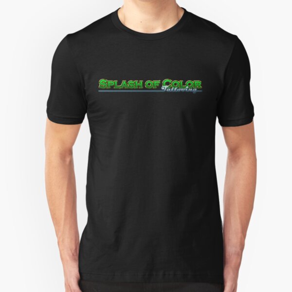 Splash of Color - Green Slim Fit T-Shirt