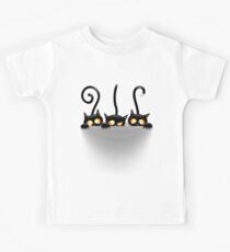 Three Naughty Playful Kitties Kids Tee
