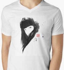 chinese girl Men's V-Neck T-Shirt