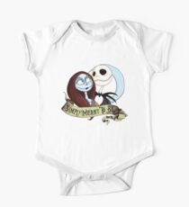 Jake and Sally Nightmare Before Christmas Love Short Sleeve Baby One-Piece