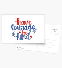 Have Courage & Be Kind Calligraphy Postcards