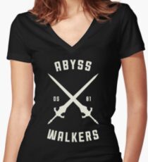 ABYSS WALKER Women's Fitted V-Neck T-Shirt