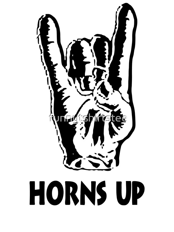 "Heavy Metal Horns Up Sign" Art Prints by funnytshirtstee Redbubble