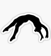 Black Back Handspring Gymnastics Silhouette Sticker