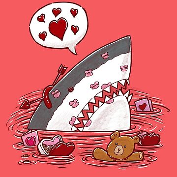 Artwork thumbnail, Valentine's Day Shark by nickv47