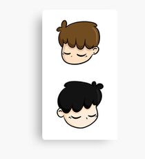dan & phil - white Canvas Print