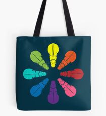 Color: Hippo Rainbow Pinwheel Tote Bag