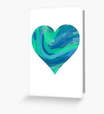 blank cool colored heart Greeting Card