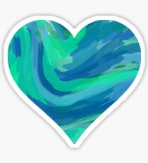 blank cool colored heart Sticker