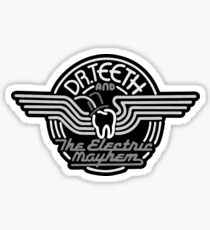 Dr.Teeth and the Electric Mayhem - MonoChrome Logo Design Sticker
