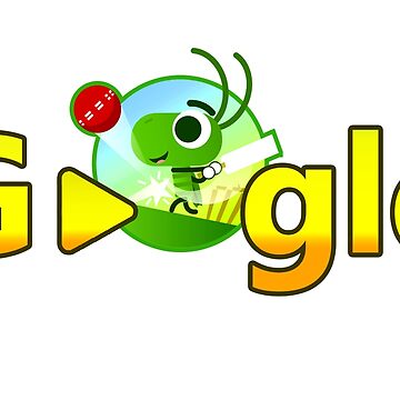 popular google doodle cricket game funny cool Photographic Print for Sale  by UNICORN86