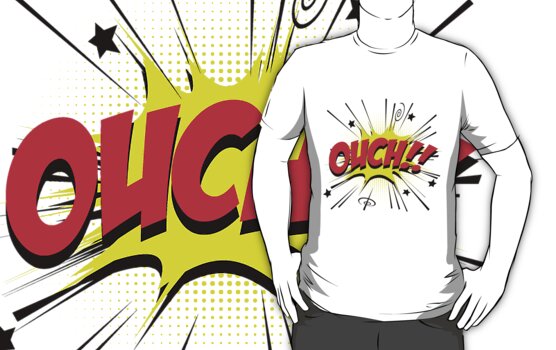  OUCH  Onomatopoeia T Shirts Hoodies by GTdesigns 