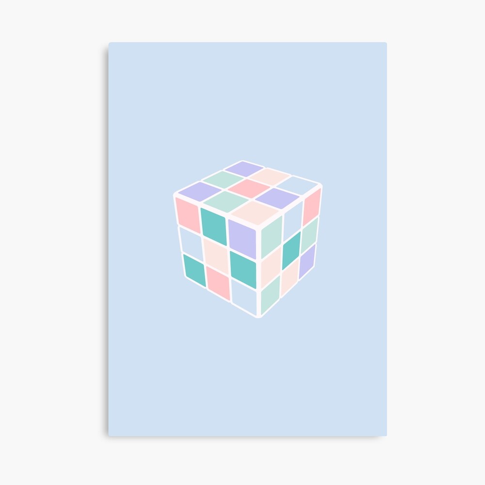 "Pastel Rubik's Cube" Canvas Print by bymelindacoope Redbubble