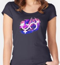 Genderfluid Pride Dragon Women's Fitted Scoop T-Shirt