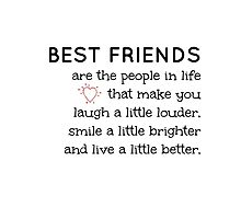 "Best Friend quote" Stickers by imagination-xox | Redbubble