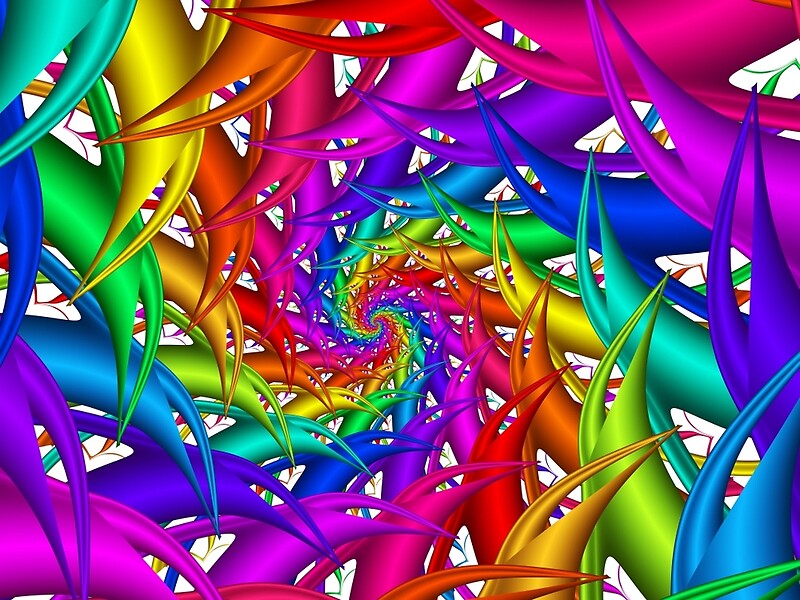 Psychedelic Rainbow Spiral By Kitty Bitty Redbubble