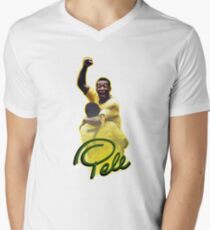 Pele World Cup Brazil Men's V-Neck T-Shirt
