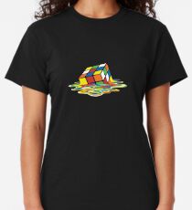 melted rubiks cube t shirt