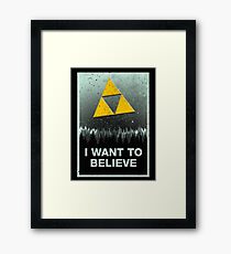I want to believe in the Triforce Framed Print