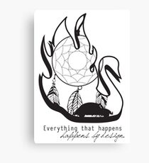 Swanfire - With Quote (Neal & Emma, Once Upon a Time) Canvas Print