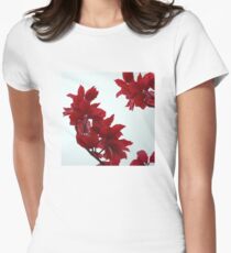 Autumn Red Women's Fitted T-Shirt