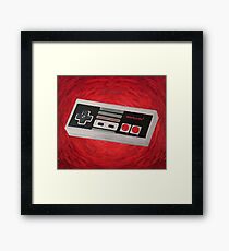 Red Impressionist Nintendo NES Controller Framed Print