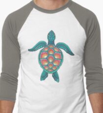 Mandala-Schildkröte Baseballshirt für Männer