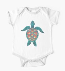 Mandala-Schildkröte Baby Body Kurzarm