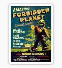 Vintage Sci-fi Movie Forbidden Planet, Robot Sticker