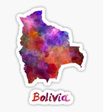 Bolivien in Aquarell Sticker