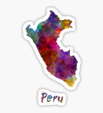 Peru in watercolor Sticker