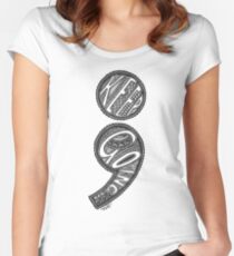 Semi Colon - Keep Going Women's Fitted Scoop T-Shirt