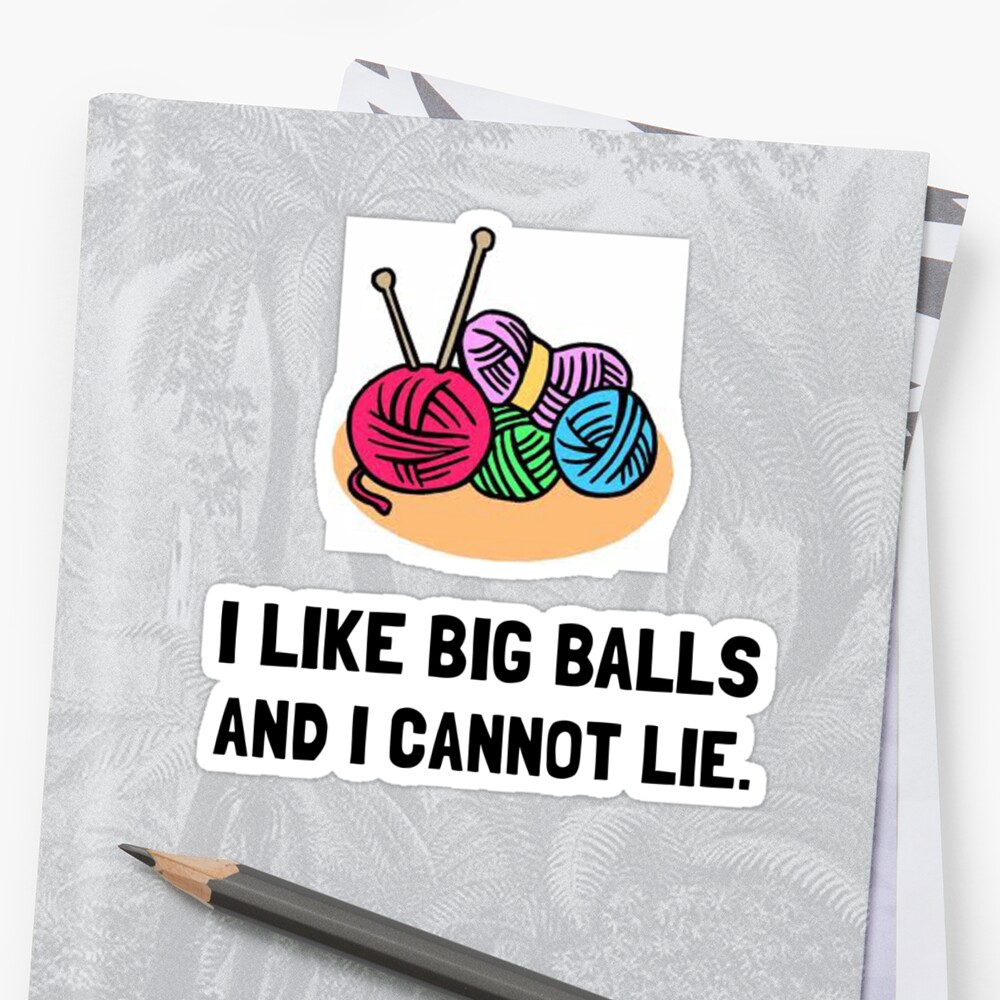 Big Knitting Balls Sticker By Thebeststore Redbubble 0909