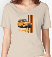 T-shirt Car Art - Orange Citroen Dyane Women's Relaxed Fit T-Shirt