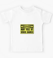 Warning Yell At Video Games Kids Tee