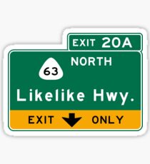 Likelike Highway, HI Road Sign, USA Sticker