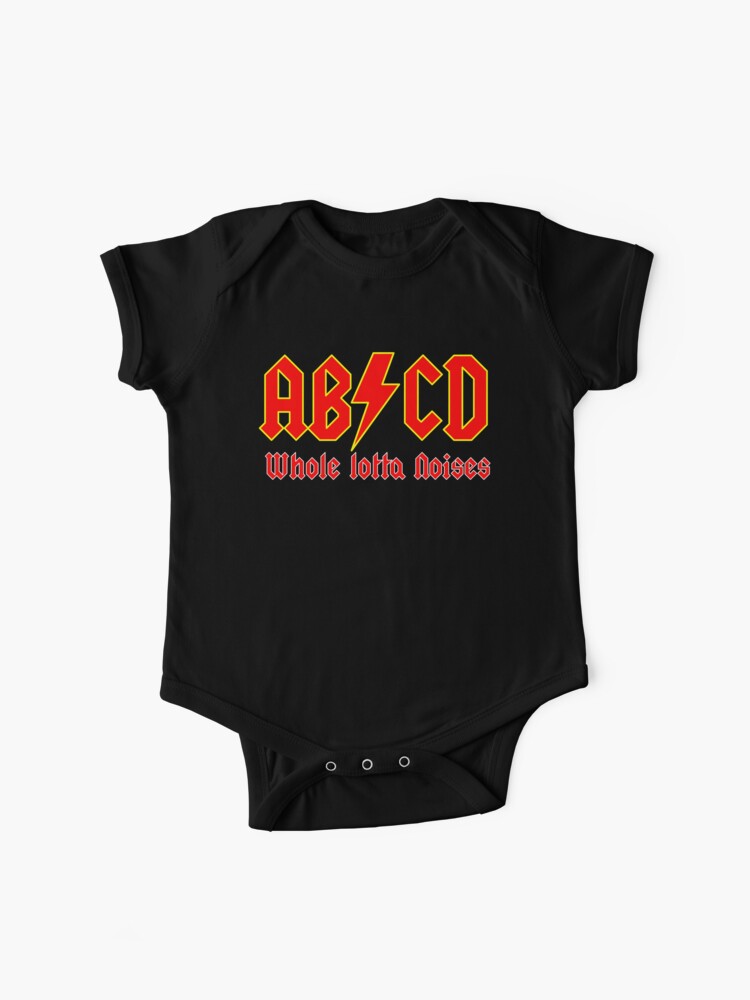 Funny ABCD Babygrow-Gracioso ACDC inspirado Bebés Ropa