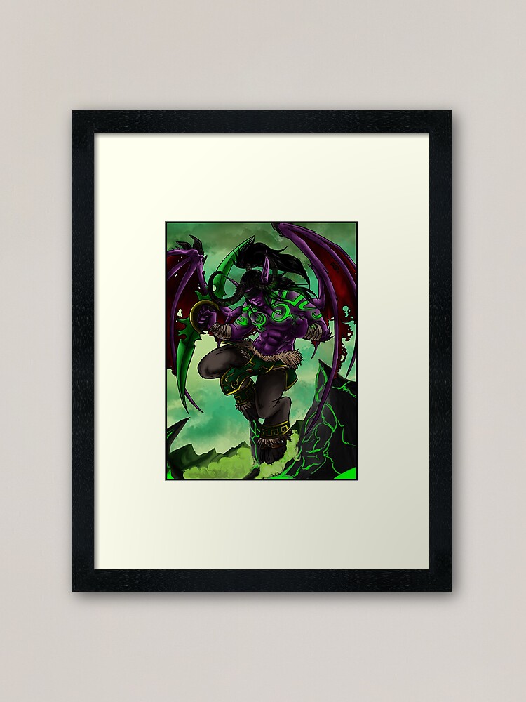 Alternate view of Illidan Framed Art Print