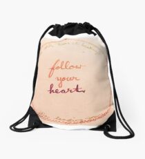 Follow Your Heart Drawstring Bag