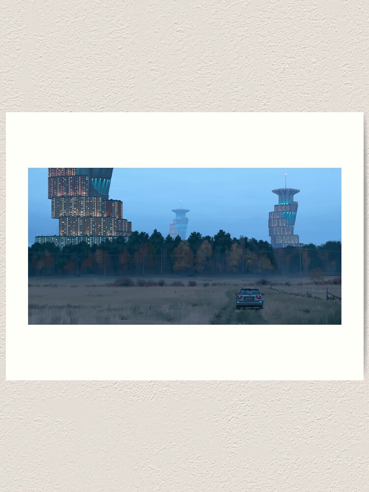 Alternate view of Vertikalstäderna Art Print