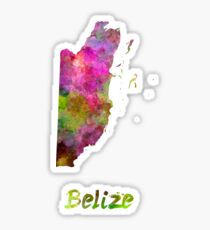 Belize in watercolor Sticker