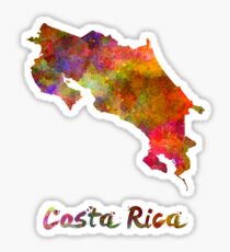 Costa Rica in watercolor Sticker