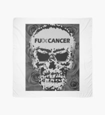 Fuck Krebs // Pixel Skull // Blumen Tuch