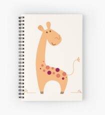 Beautiful Yellow artist Safari Giraffe Spiral Notebook