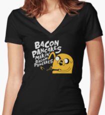 Makin' Bacon Pancakes Women's Fitted V-Neck T-Shirt