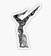 Yoga-Mädchen - Handstand Sticker